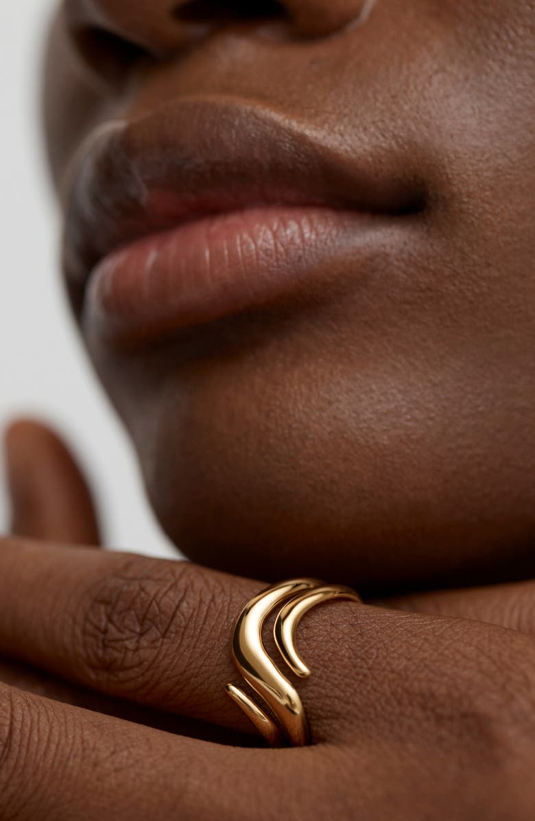 Monica Vinader Swirl Wrap Ring, Alternate, color, 18K Gold Vermeil