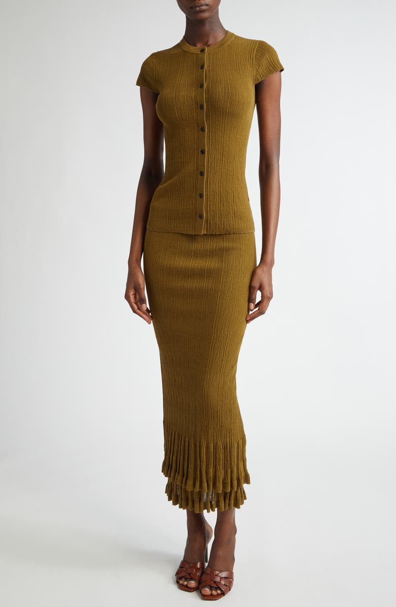 A.L.C. Lexi Tiered Knit Skirt, Alternate, color, Hazel