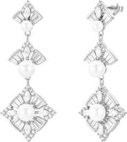 Untamed Petals Margaux Pearl Drop Earrings