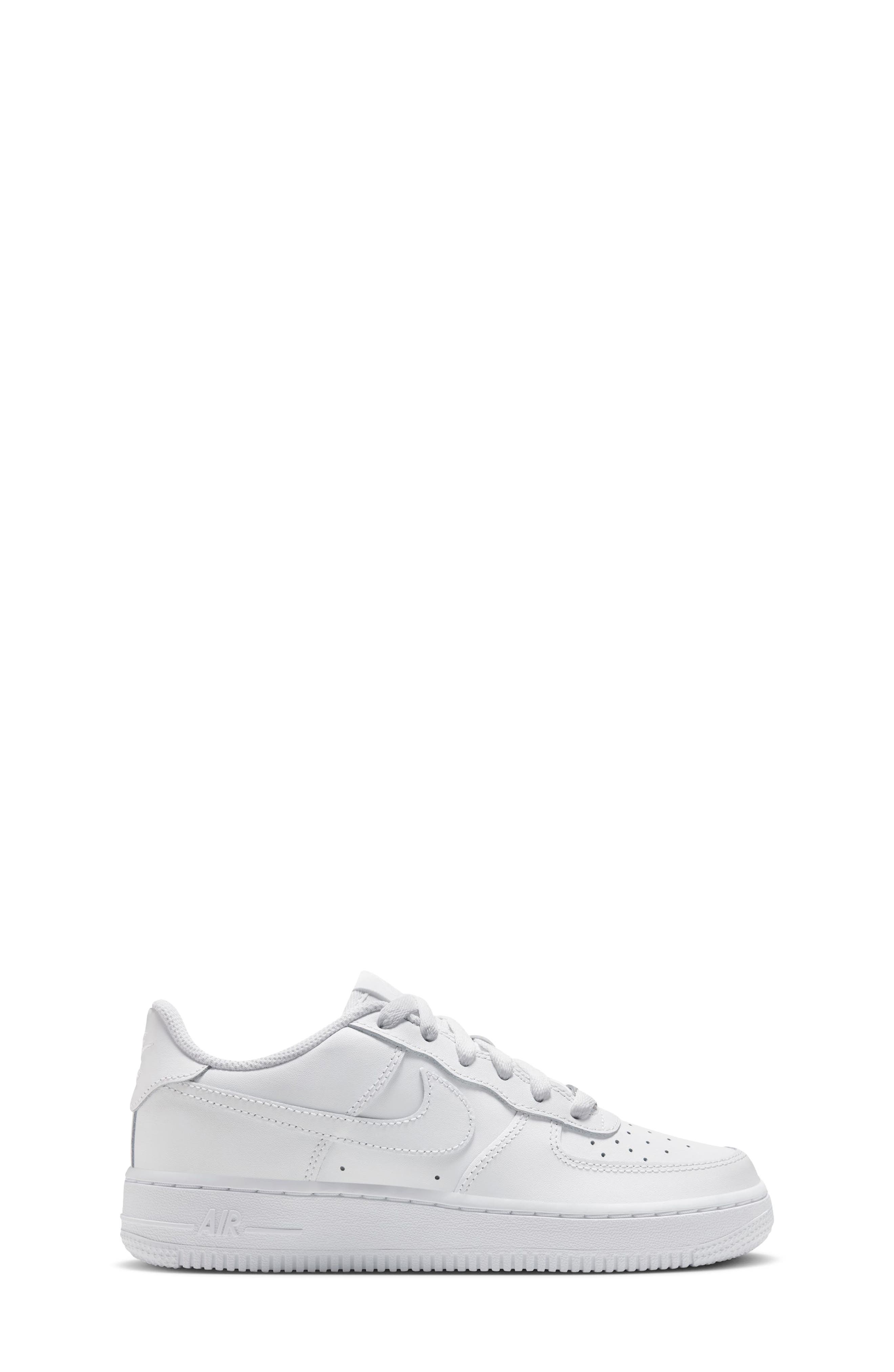 Nike Kids' Air Force 1 Sneaker, Alternate, color, 100 White/White/White/White
