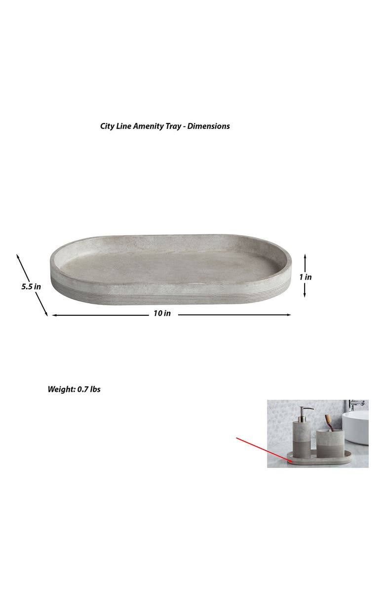 ROSELLI TRADING COMPANY City Line 3-Piece Bathroom Set, Alternate, color, Grey