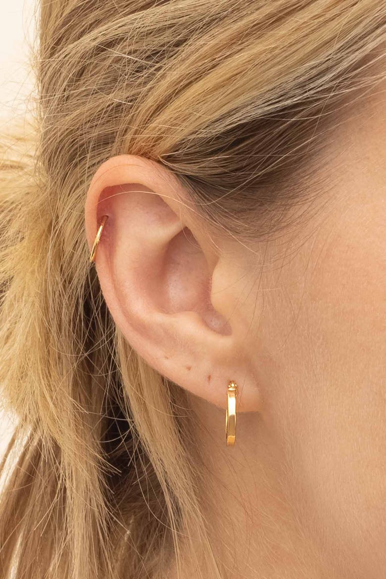 18K Yellow Gold Little Darlings Mini Hoops, Alternate, color, Yellow Gold