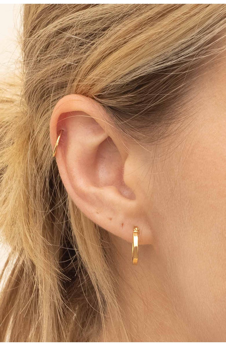 Oradina 14K Yellow Gold Little Darlings Mini Hoops, Alternate, color, 14K Yellow Gold