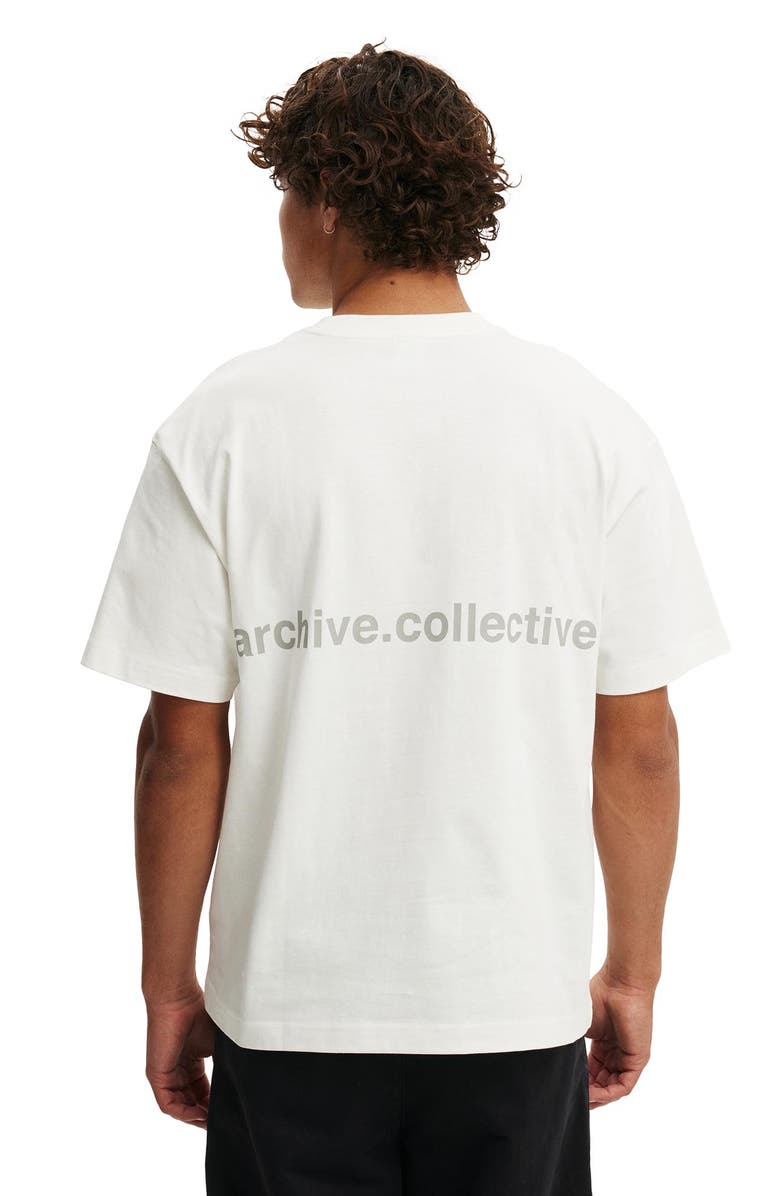 Cotton On Men's Box Fit Text T-Shirt, Alternate, color, Vintage White Archive