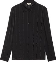 L'AGENCE Argo Silk Button-Up Shirt