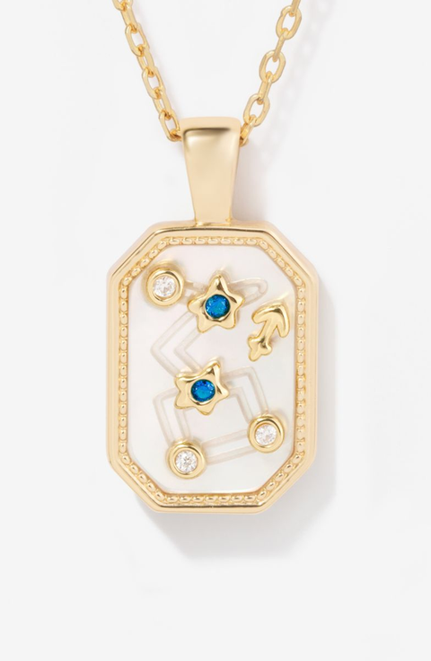 Birthstone Zodiac Charm Necklace