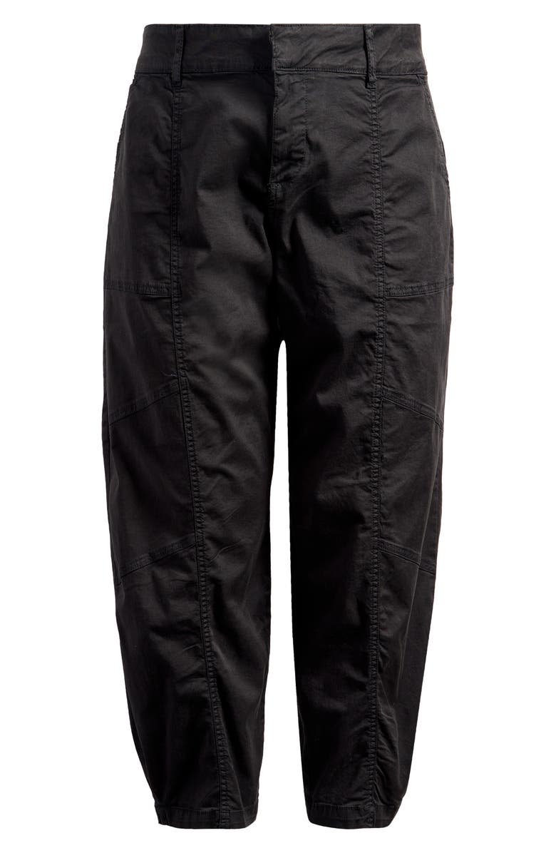 Sanctuary Sahara Tapered Stretch Cotton Utility Pants, Alternate, color, Black