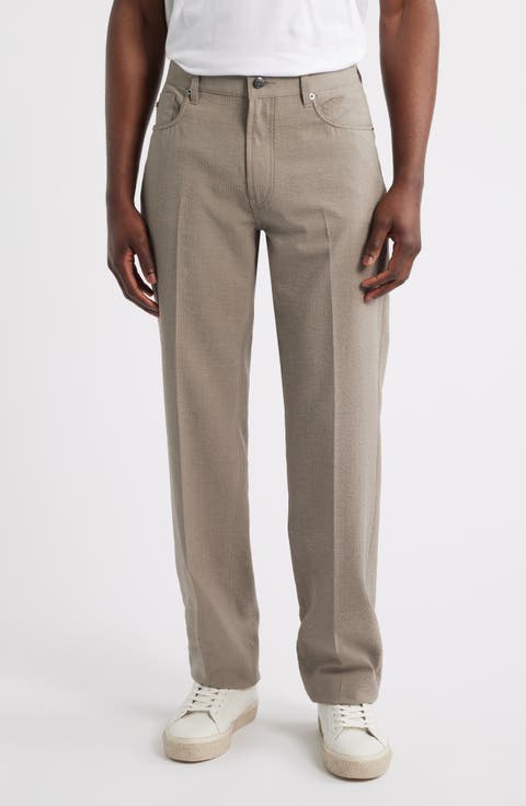 Five-Pocket Seersucker Pants