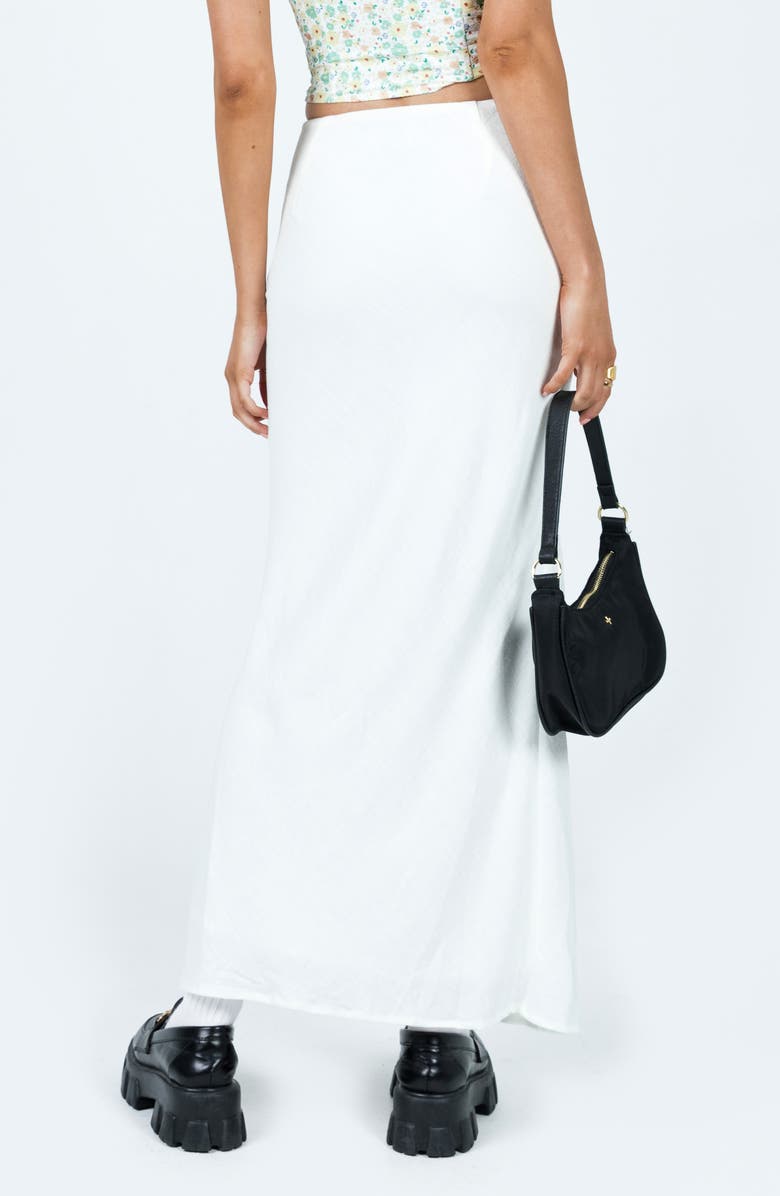 Princess Polly Jodie Linen Blend Maxi Skirt, Alternate, color, White