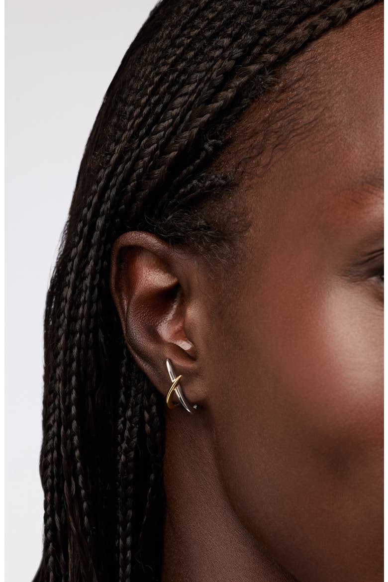 Gold Stud Earrings - Sloane Two Tone, Alternate, color, Two Tone