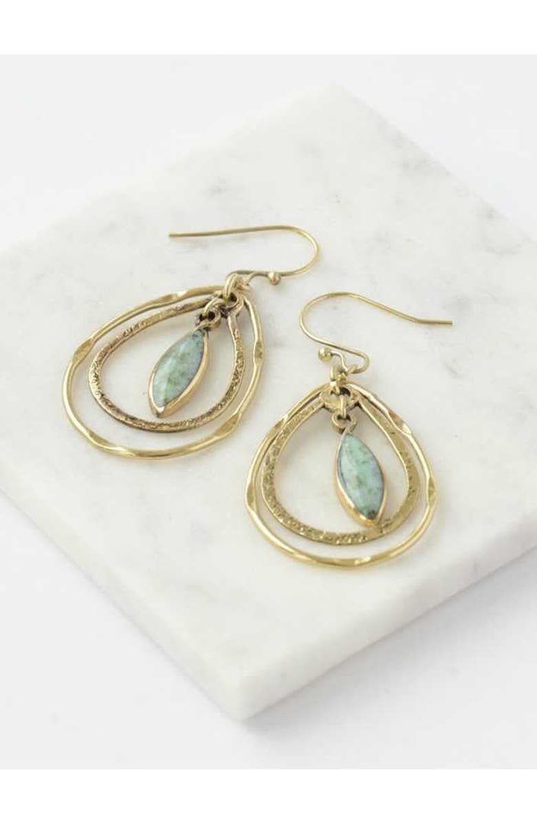 Fair Anita Adela Dangle Earrings, Alternate, color, Green