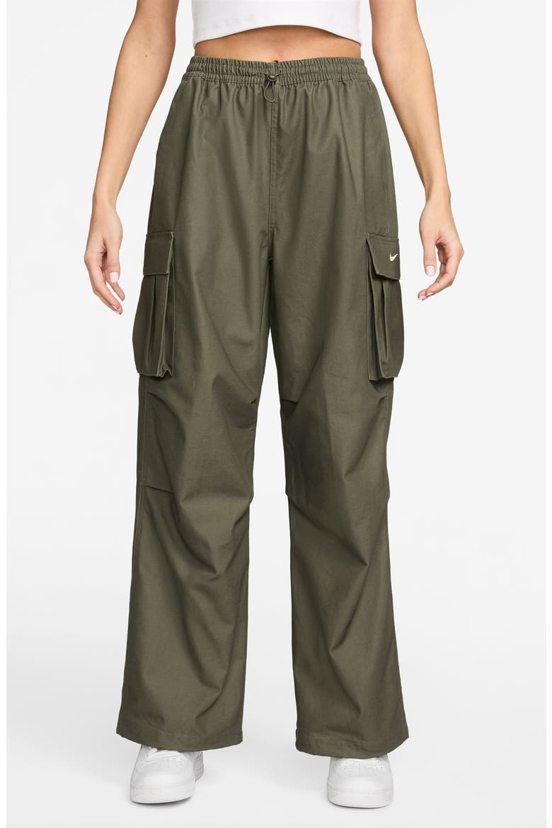 Sportswear Loose Woven Cargo Pants, Main, color, MEDIUM OLIVE/ SAIL