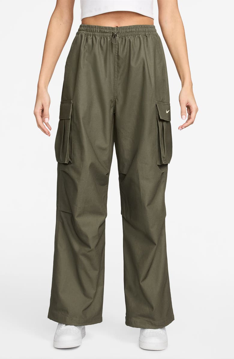 Nike Sportswear Loose Woven Cargo Pants, Main, color, Medium Olive/ Sail