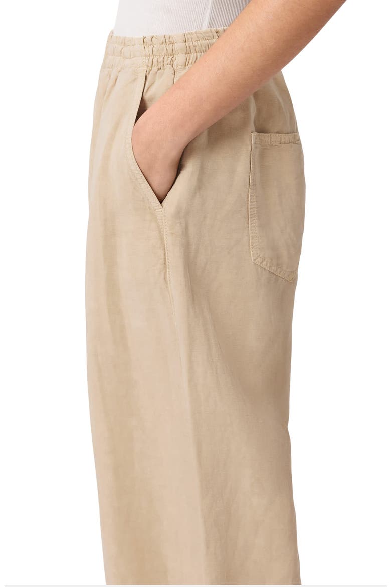 Jett Wide Leg Pull-On Pants, Alternate, color, SAND BROWN