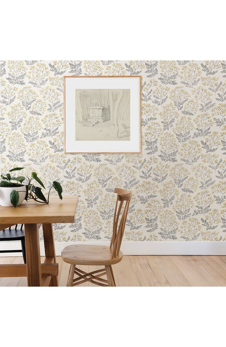 Wallpops Yellow Wethersfield Peel & Stick Wallpaper, Alternate, color, Yellow