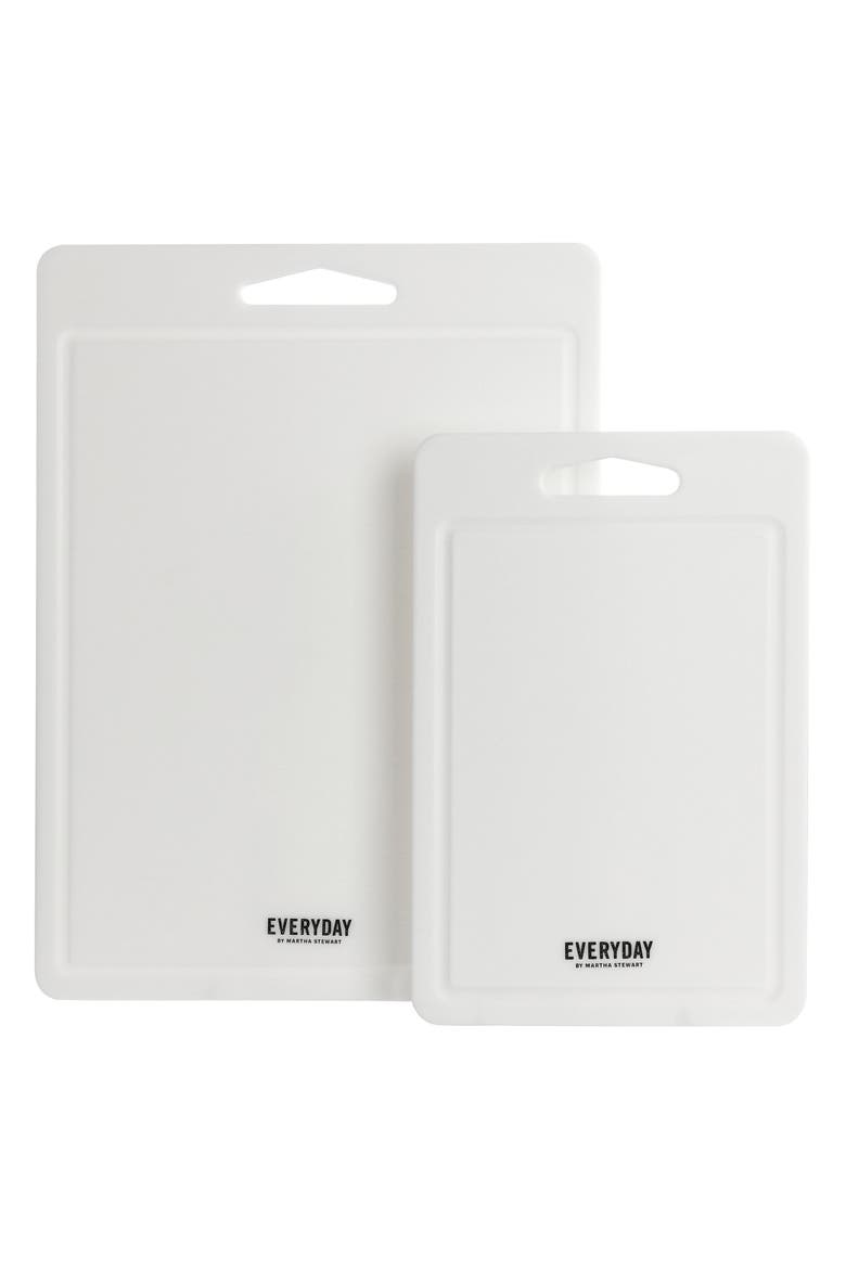 Fayer 2 Piece Polypropylene 16in and 12in Cutting Board Set, Main, color, White
