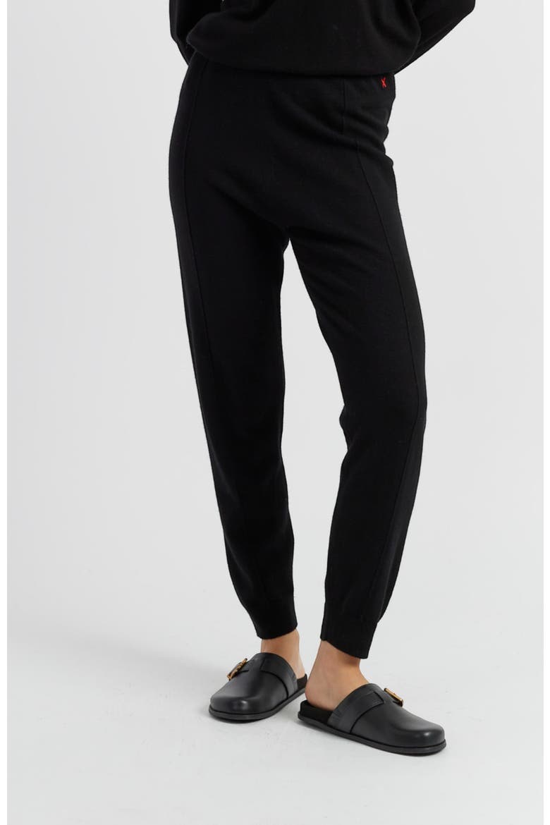 Wool Cashmere Cuffed Joggers, Main, color, Black