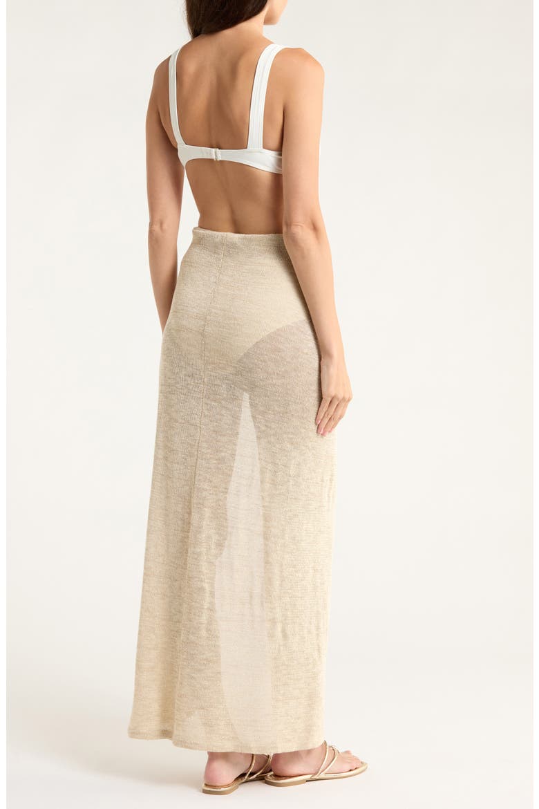 Cover-Up Maxi Skirt, Alternate, color, BEIGE