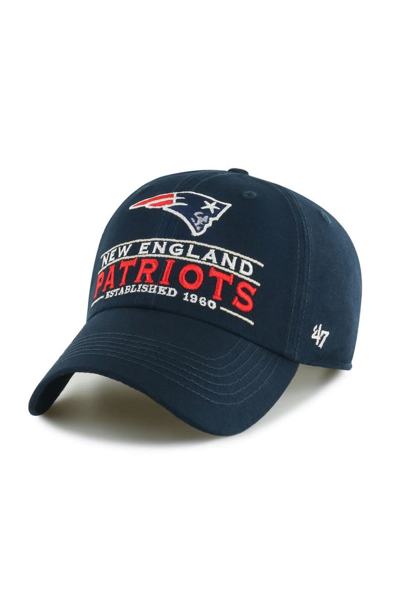 '47 Men's '47  Navy New England Patriots Vernon Clean Up Adjustable Hat, Main, color, 
