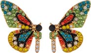 EYE CANDY LOS ANGELES Flutter Green Crystal Butterfly Earrings