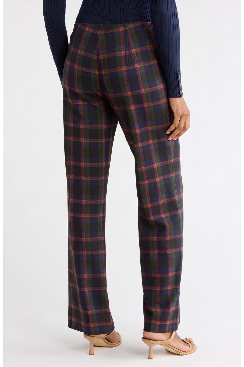 Calder Plaid Pants, Alternate, color, NAVY/ PLUM/ GOLD