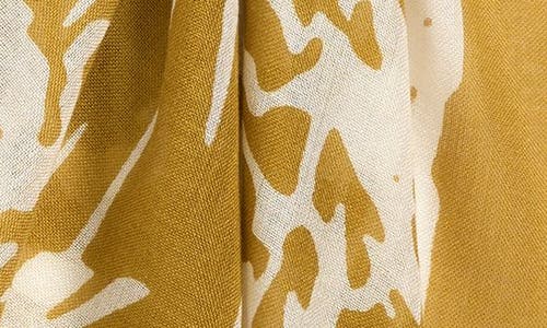 Nordstrom Eyelash Trim Print Cashmere & Silk Wrap In Green
