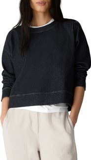 Eileen Fisher Organic Cotton Blend Cropped Sweatshirt