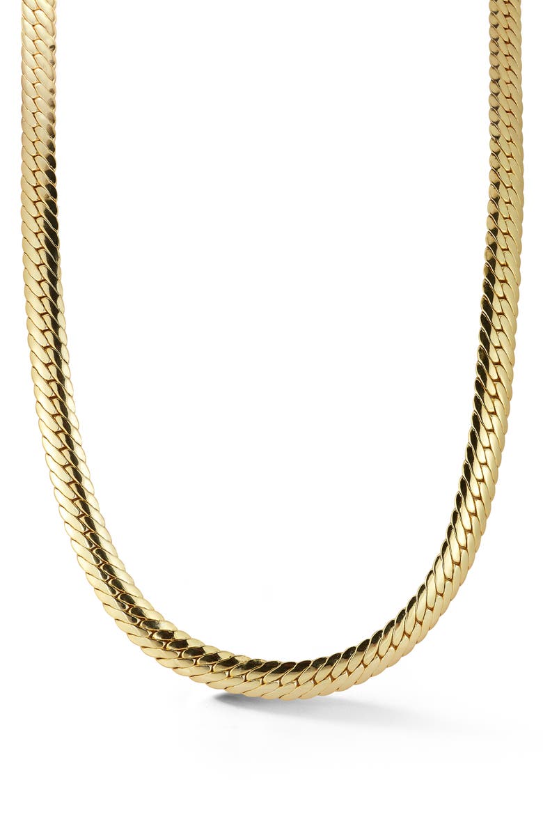 GLAZE JEWELRY Snake Chain Necklace, Main, color, Gold