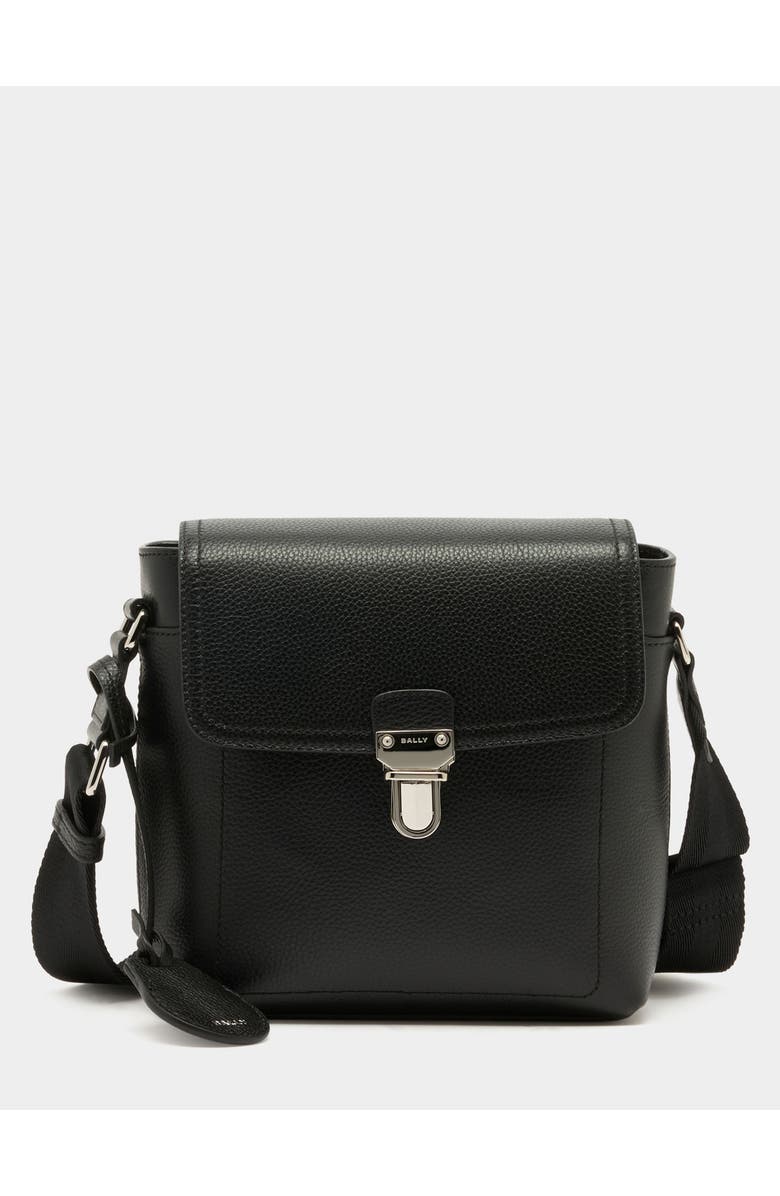 Bally Capitol Crossbody Bag in Bovine Leather, Main, color, Black+Palladio