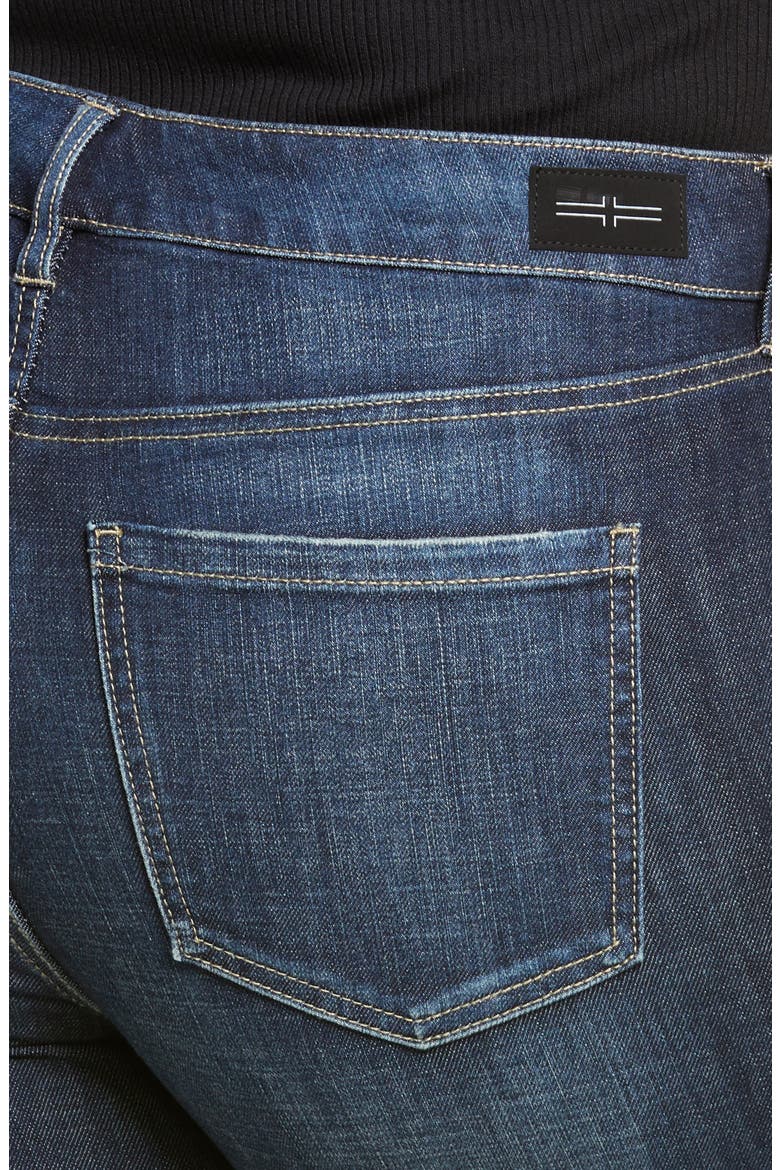 Kennedy Welt Pocket High Waist Straight Leg Jeans, Alternate, color, CASTLE