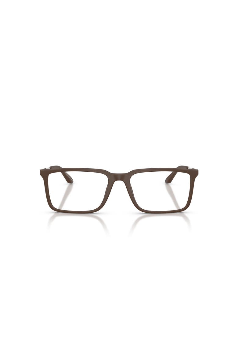54mm Square optical glasses, Alternate, color, Brown