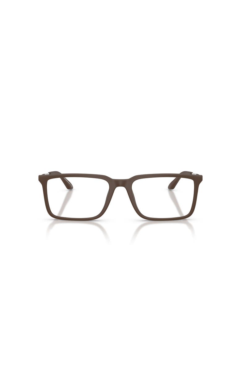 Armani Exchange 54mm Square optical glasses, Alternate, color, Brown