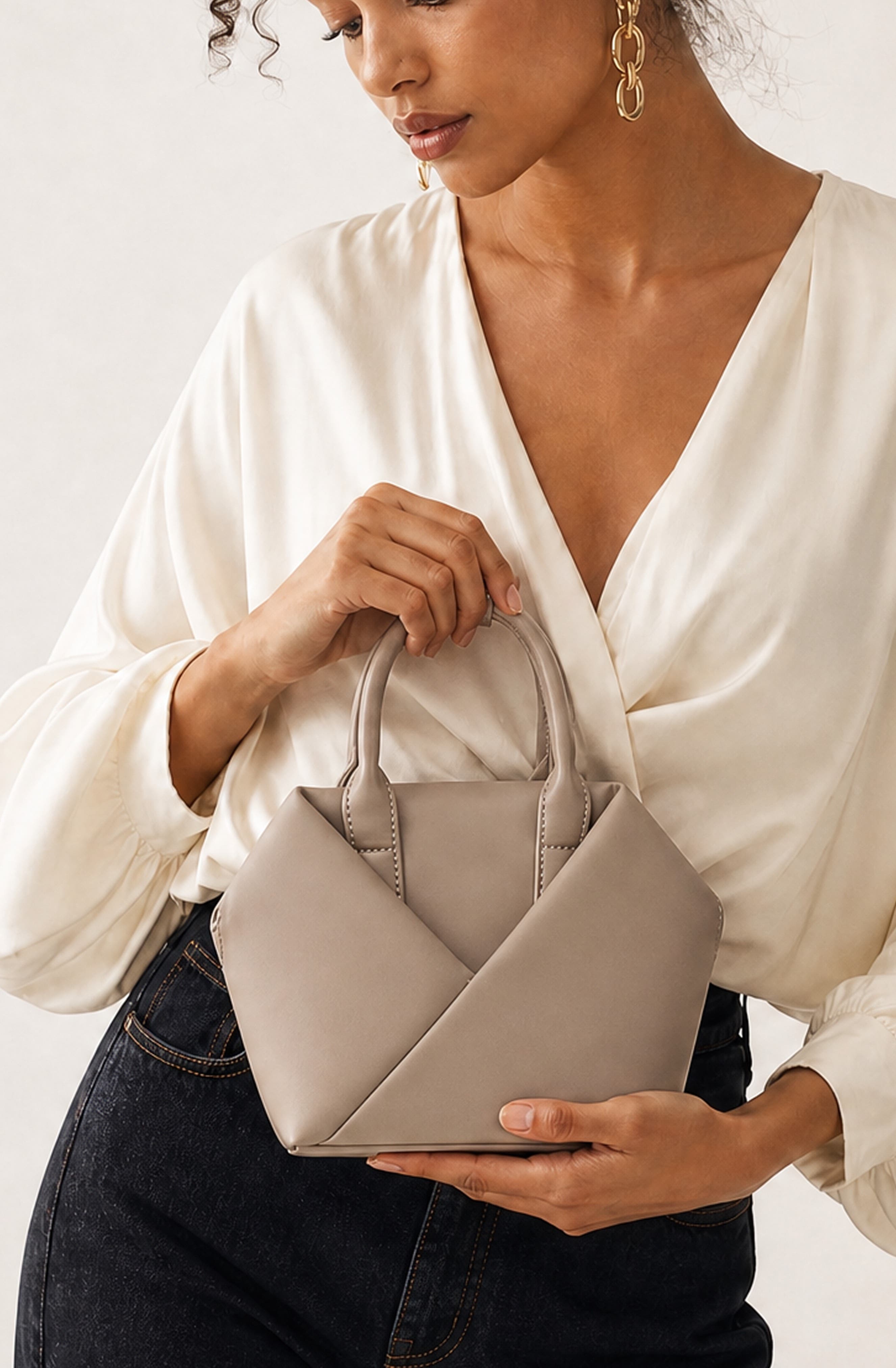 Small Origami Crossbody Tote and Handbag For Women, Alternate, color, Champagne Taupe