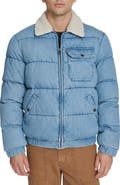 Levi's Quilted Denim Jacket with Fleece Collar