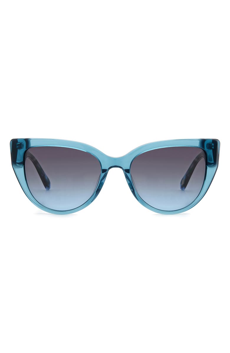 Fossil 52mm Cat Eye Sunglasses, Main, color, Crystal Teal