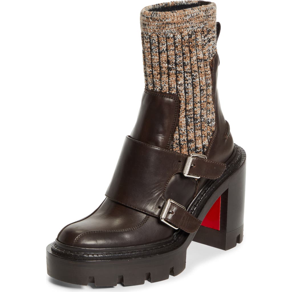 Christian Louboutin Cortinetta Chelsea Boot In Brown