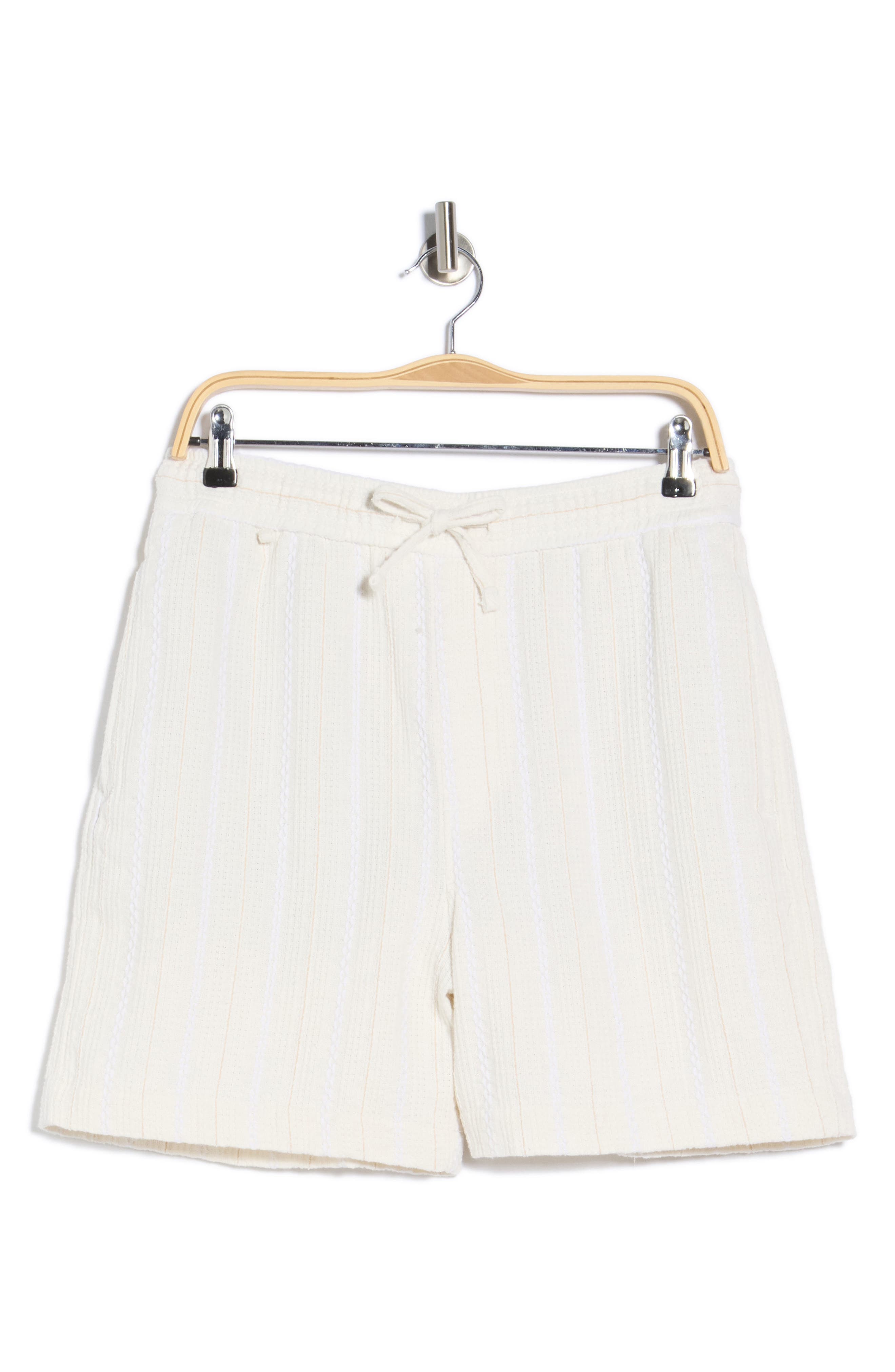 DENIM AND FLOWER Textured Drawstring Shorts