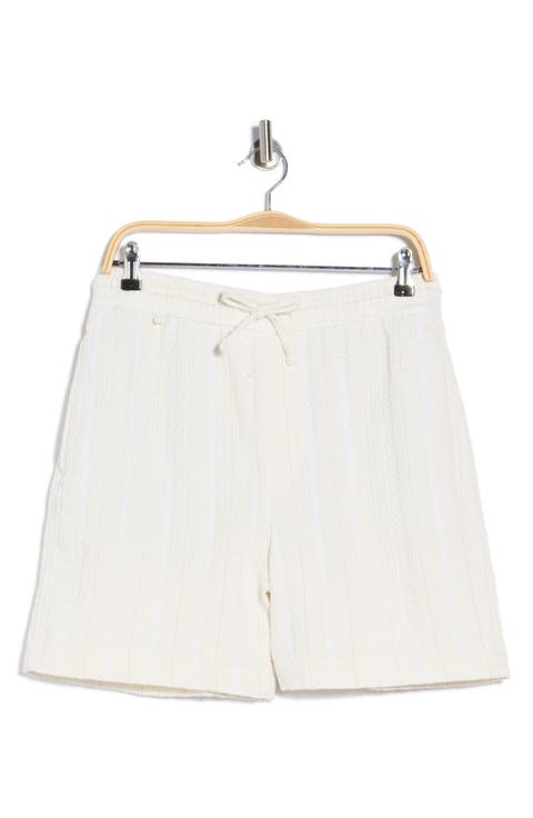 Textured Drawstring Shorts