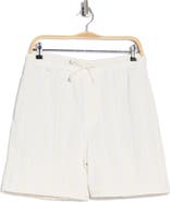 DENIM AND FLOWER Textured Drawstring Shorts