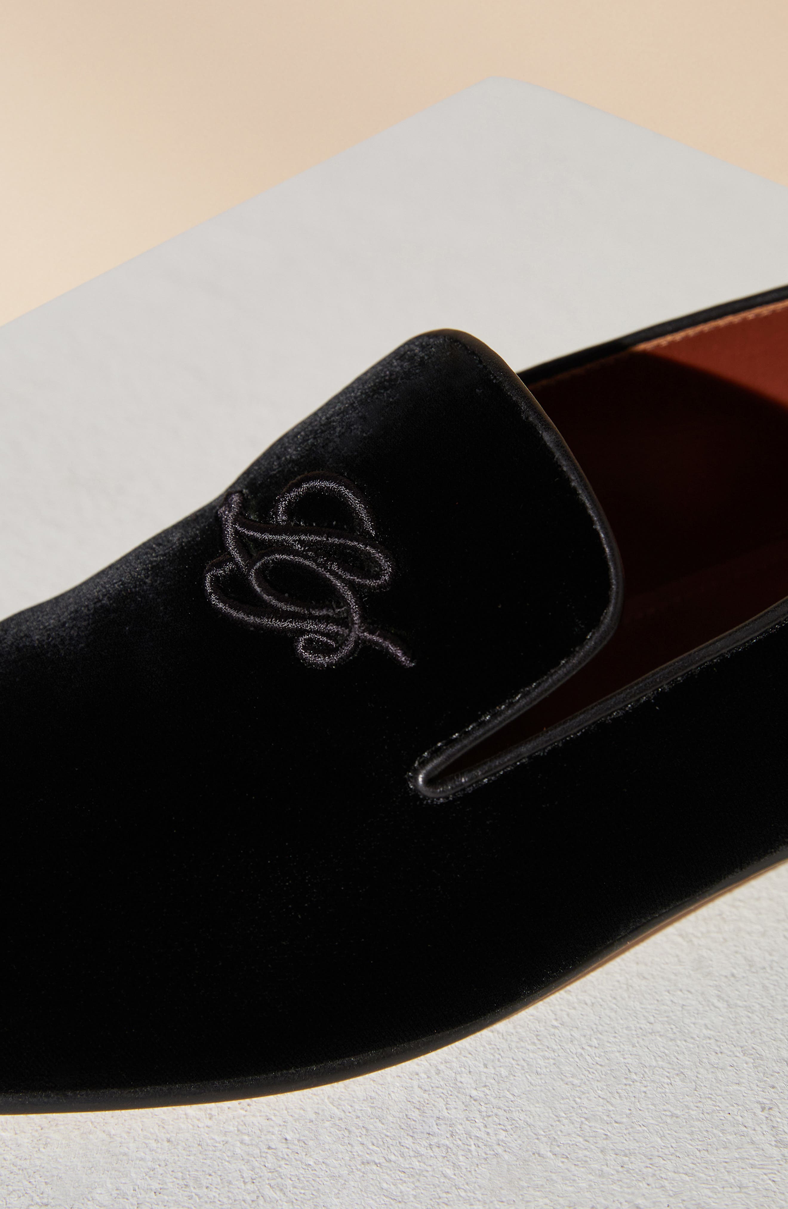 Loro Piana Logo Anagram Smoking Slipper, Alternate, color, 