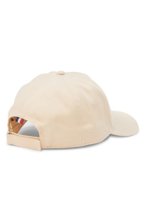 Moncler Embroidered Logo Adjustable Baseball Cap In Antique White