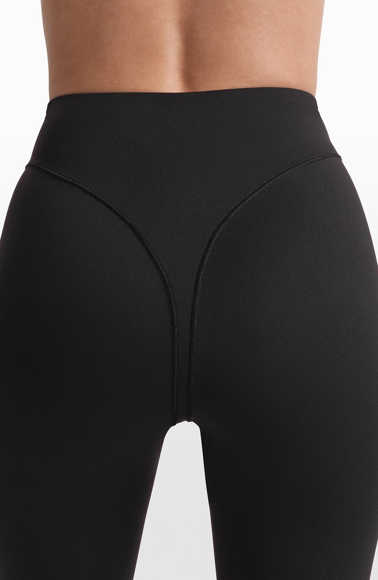 NikeSKIMS V-Panel Crop Leggings, Alternate, color, Obsidian