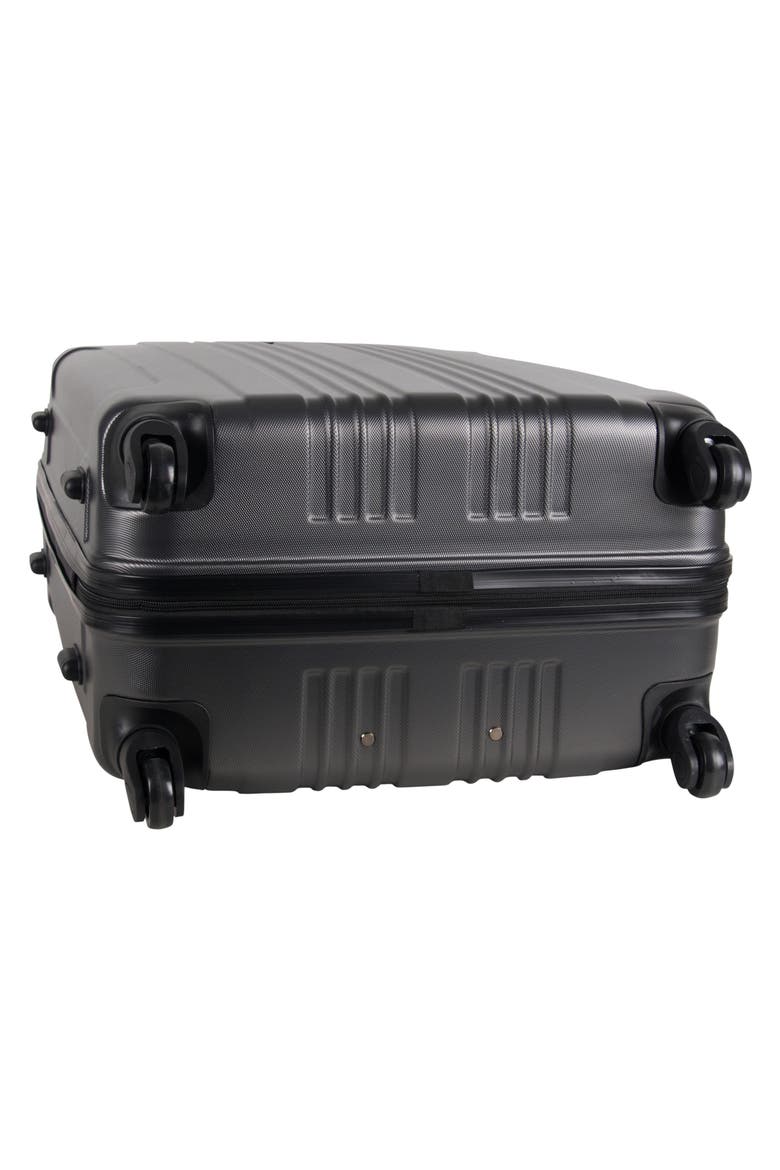 Out of Bounds Lightweight Hardside 4-Wheel Spinner Carry-On Luggage, Alternate, color, CHARCOAL