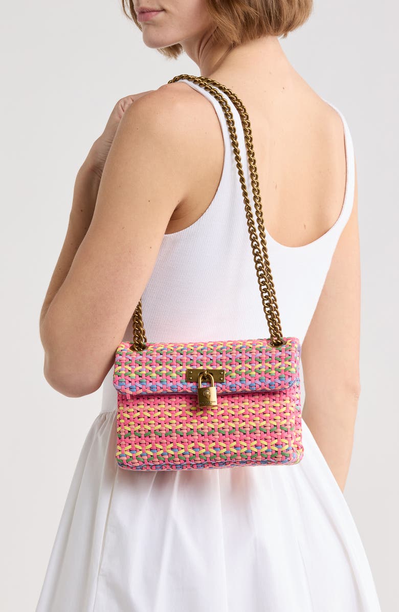Kurt Geiger London Brixton Tweed Mini Convertible Shoulder Bag, Alternate, color, Pink Multi