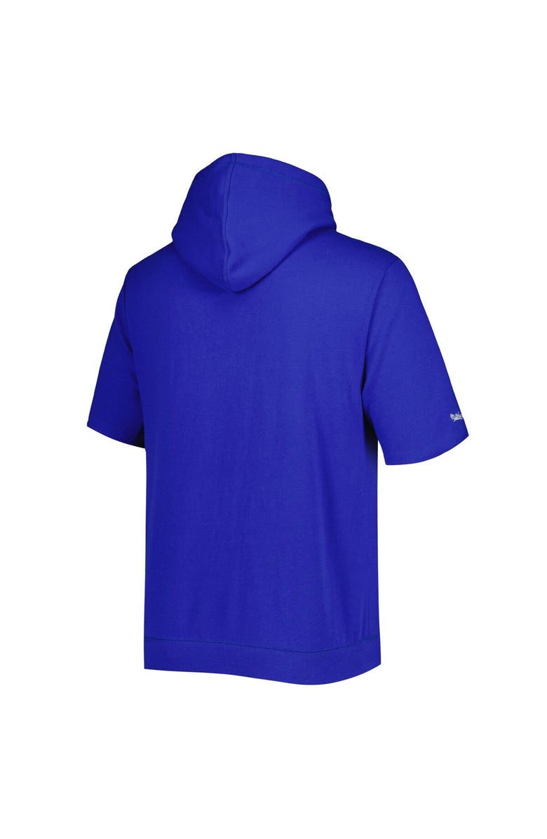 Mitchell & Ness Men's Mitchell & Ness Royal New York Mets Cooperstown Collection Washed Fleece Pullover Short Sleeve Hoodie, Alternate, color, Royal