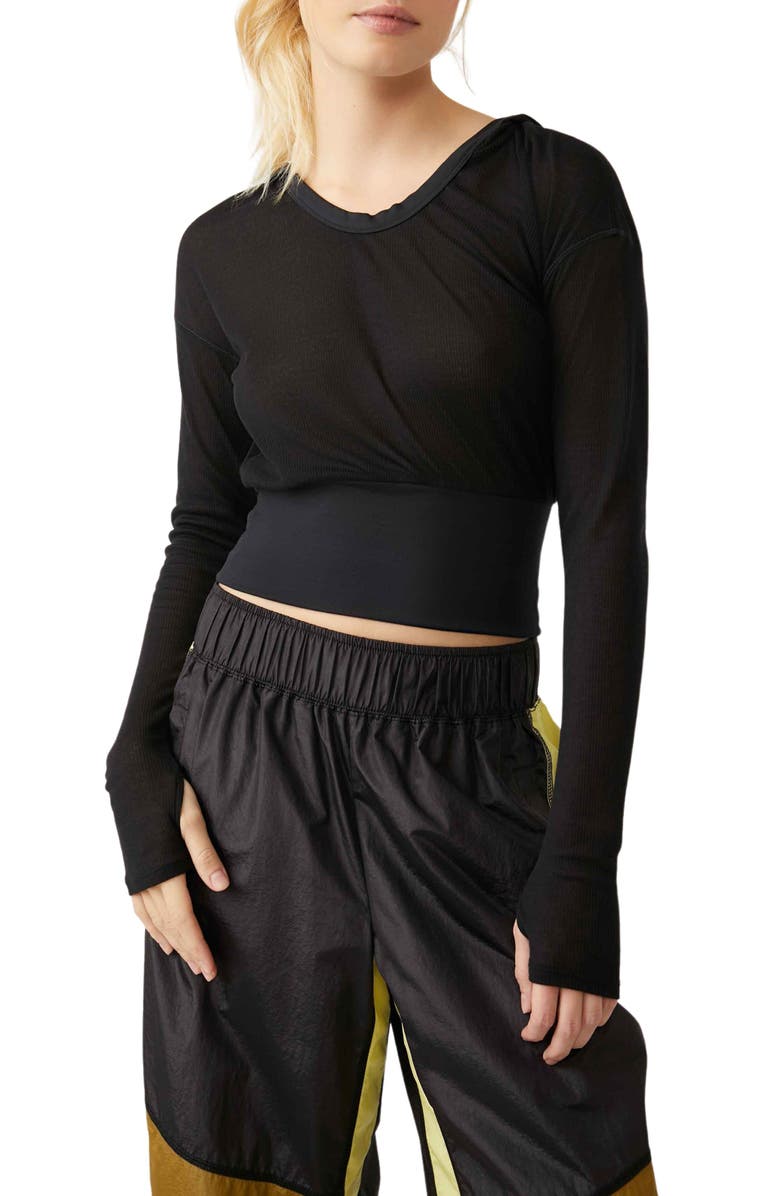 Free People FP Movement Love High Cutout Layer Top, Main, color,