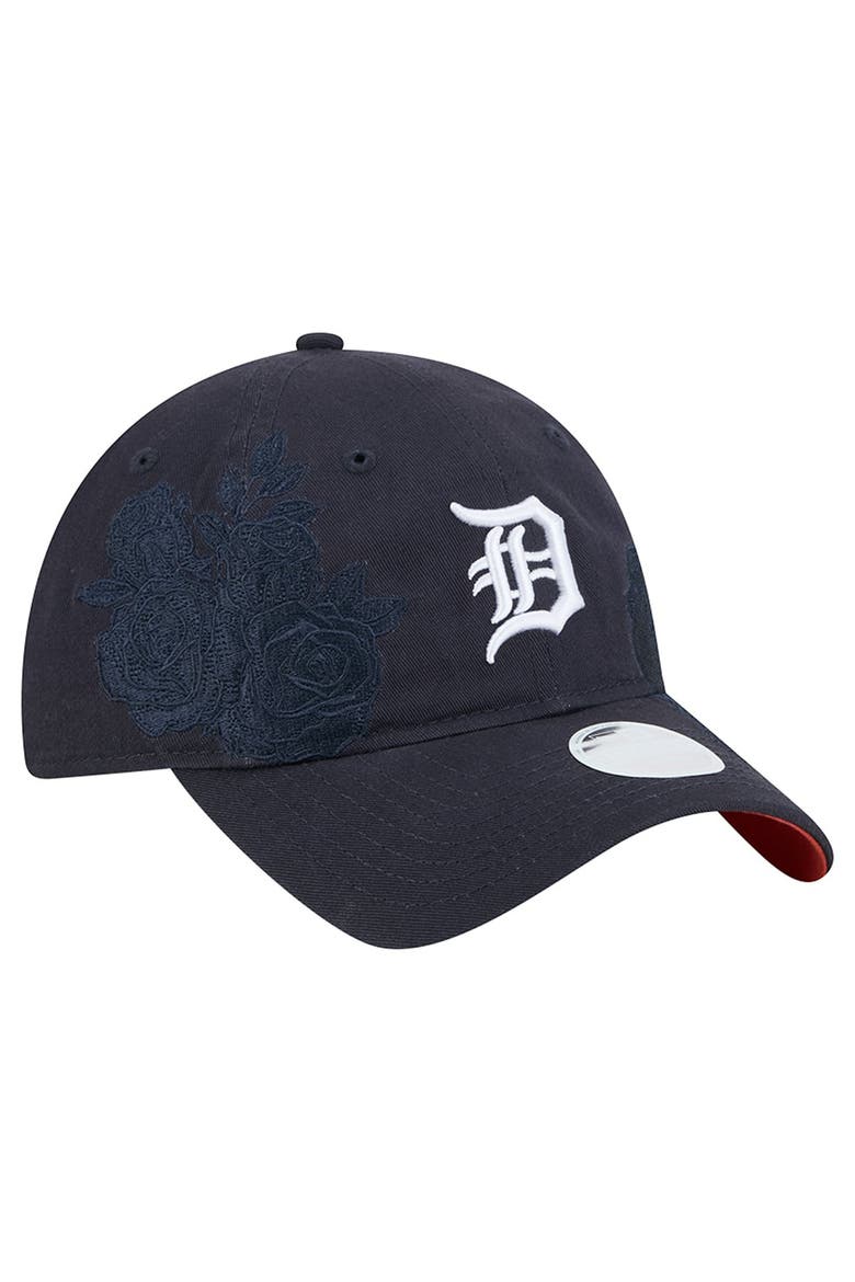 Women's New Era Navy Detroit Tigers Roses 9TWENTY Adjustable Hat, Alternate, color, Navy