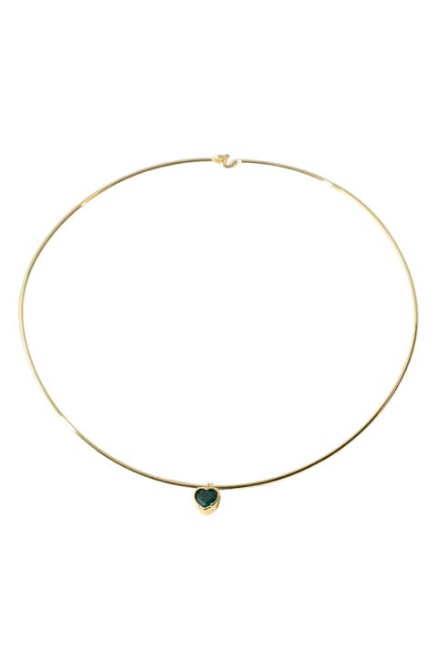 The Heart Pendant Cubic Zirconia Choker