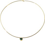The M Jewelers The Heart Pendant Cubic Zirconia Choker
