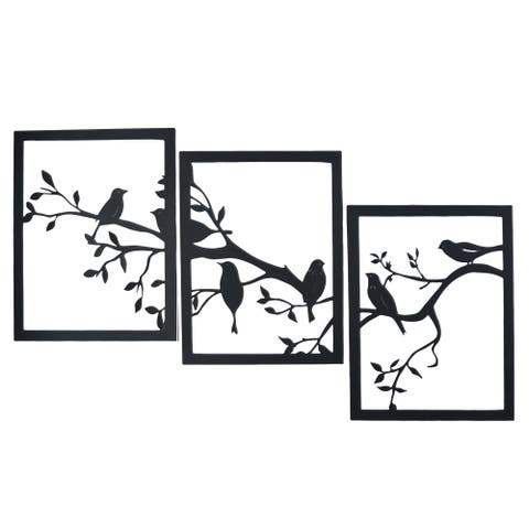 Bird on Branch Wall Decor Set of 3